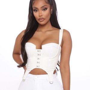 FN Seductively Yours Cropped Bustier - White